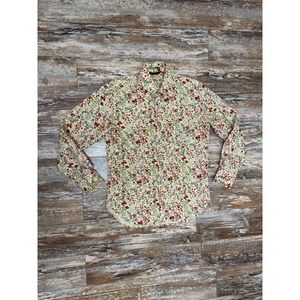 Mens Paul Smith Liberty Floral Button Up Shirt Size Large All Over Print Flowers